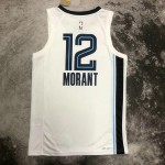 Maglia NBA 12 Morant Memphis Grizzlies Bianco