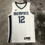 Maglia NBA 12 Morant Memphis Grizzlies Bianco