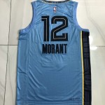 Maglia NBA 12 Morant Memphis Grizzlies Statement Edition Autentico Blu