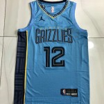 Maglia NBA 12 Morant Memphis Grizzlies Statement Edition Autentico Blu