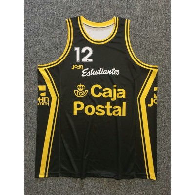 12 Pinone Estudiantes Caja Postal Basketball Maglia Nero Uomo