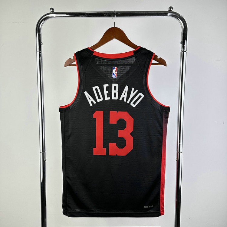 Maglia #13 Adebayo Miami Heat 23-24 city Nero Stampato