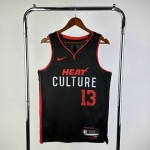 Maglia #13 Adebayo Miami Heat 23-24 city Nero Stampato