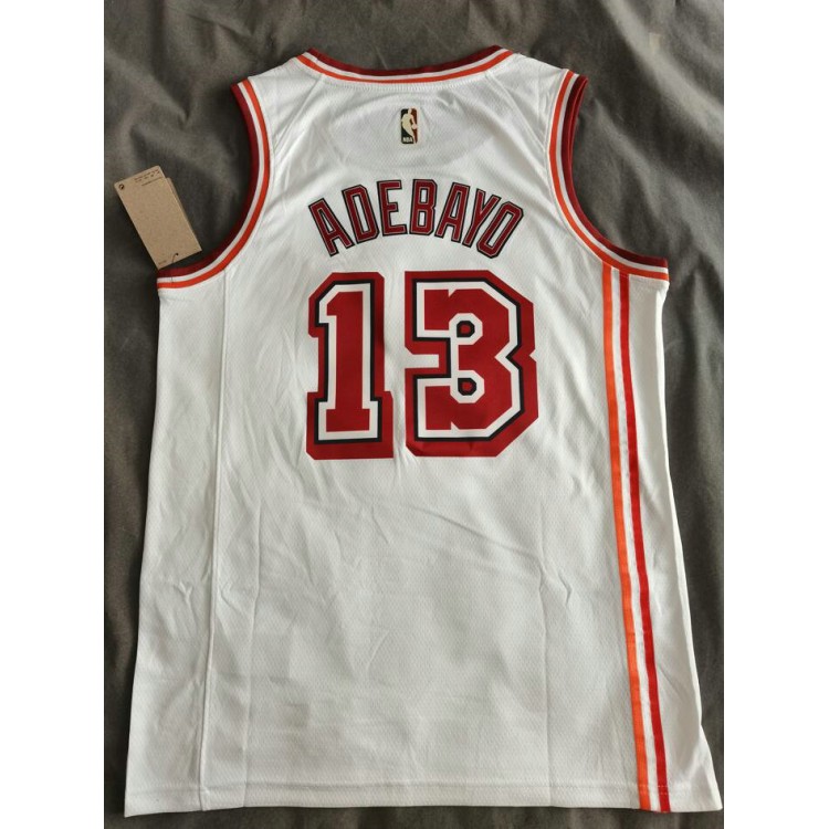 Maglia #13 Adebayo Miami heat 22-23 Vintage Bianco Stampato