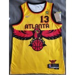 Maglia NBA 13 Bogdanovic Hawks 21-22 City Giallo Stampato