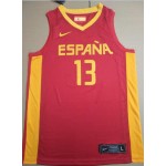 Maglia 13 Gasol Spain FIBA Basketball world cup Rosso