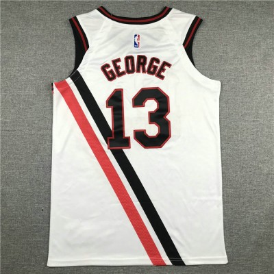 Maglia NBA 13 George Clippers Retro Bianco Ricamato