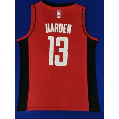 Maglia NBA 13 Harden 2019 rockets Rosso Ricamato