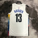 Maglia #13 Harden Brooklyn Nets 2022-23 city Bianco Stampato