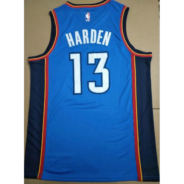 Maglia NBA 13 Harden OKC Thunder 19-20 Blu personnalis