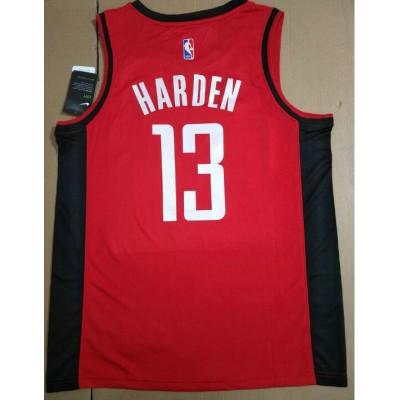 Maglia NBA 13 Harden Rockets 2019 Rosso Stampato