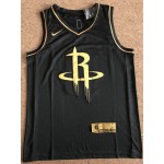 Maglia NBA 13 Harden Rockets Golden Edition Ricamato