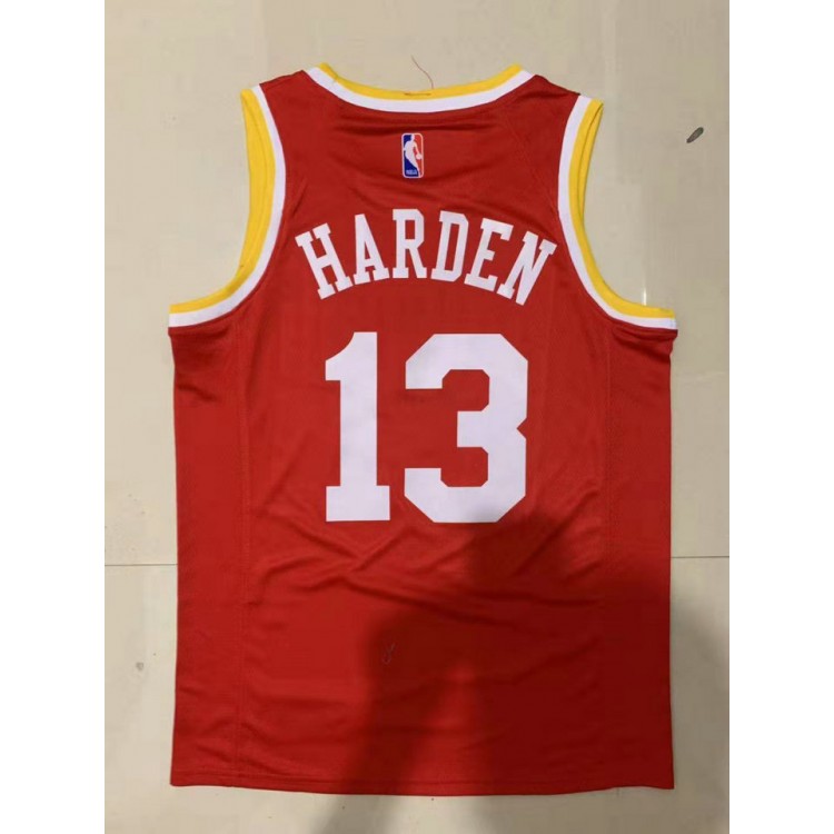 Maglia NBA 13 Harden Rockets Retro Rosso Stampato