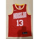 Maglia NBA 13 Harden Rockets Retro Rosso Stampato