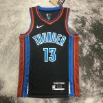 Maglia NBA 13 Paul George OKC Thunder 22-23 city Nero Stampato