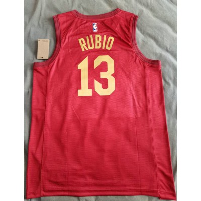 Maglia #13 Rubio Garland Cavaliers 22-23 Rosso con sponor logo Stampato