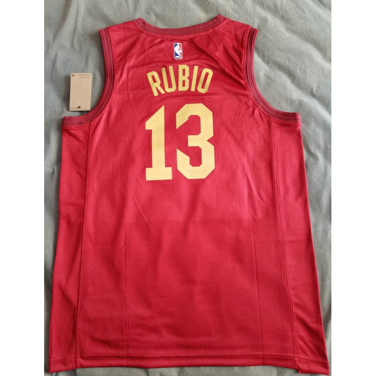 Maglia #13 Rubio Garland Cavaliers 22-23 Rosso con sponor logo Stampato