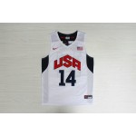 Maglia 14 Davis 2012 Team USA Olympics Bianco