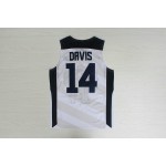 Maglia 14 Davis 2012 Team USA Olympics Bianco