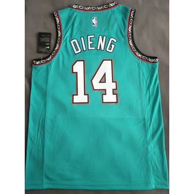 Maglia NBA 14 Dieng Grizzlies Retro Verde Stampato