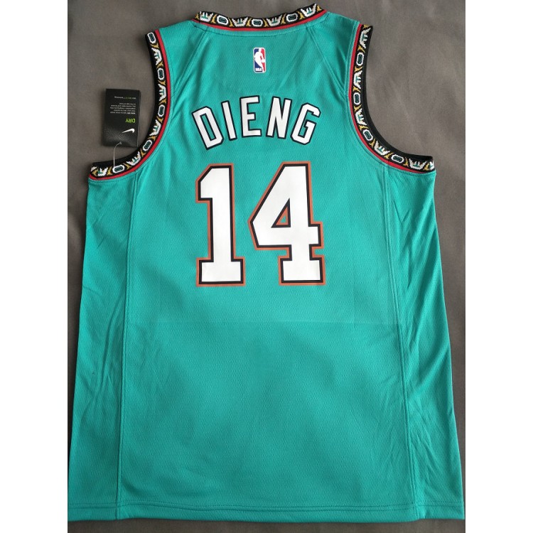 Maglia NBA 14 Dieng Grizzlies Retro Verde Stampato