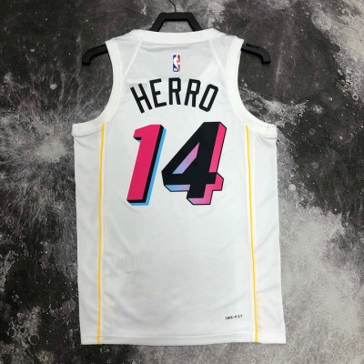 Maglia #14 Herro Miami Heat 22-23 city Bianco Stampato