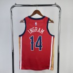 Maglia NBA 14 Ingram New Orleans Pelicans 23-24 statement Rosso