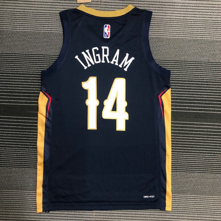 Maglia NBA 14 Ingram Pelicans 75th anniversary Blu