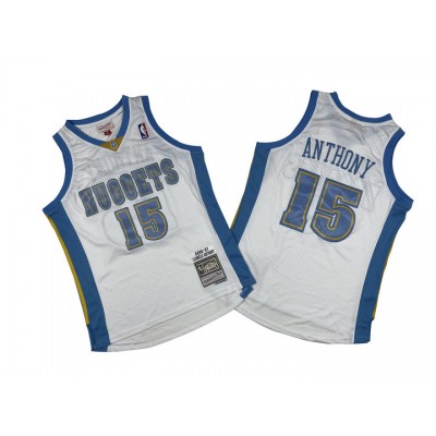 Maglia NBA 15 Anthony Nuggets 2006-07 Mitchell & Ness Bianco