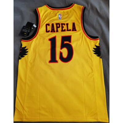 Maglia NBA 15 Capela Atlanta Hawks 21-22 City Giallo Stampato