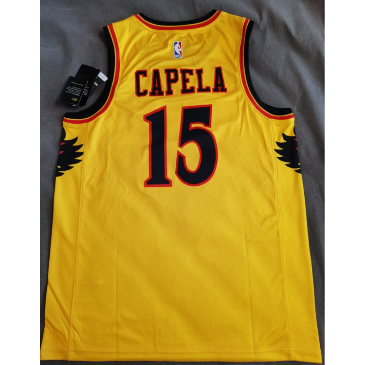 Maglia NBA 15 Capela Atlanta Hawks 21-22 City Giallo Stampato