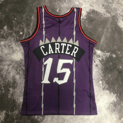 Maglia #15 Carter Raptors 1998-99 Vintage Viola Stampato