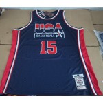 Maglia 15 Johnson 1992 USA Blu Navy