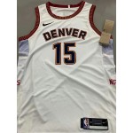 Maglia NBA 15 Jokic Denver Nuggets 22-23 city Bianco Stampato