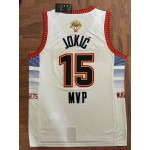 Maglia NBA 15 Jokic MVP 22-23 city Bianco Ricamato