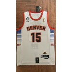 Maglia NBA 15 Jokic MVP 22-23 city Bianco Ricamato