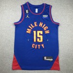 Maglia NBA 15 Jokic Nuggets 22-23 city Blu Ricamato