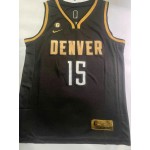 Maglia NBA 15 Jokic Nuggets 23-24 Nero or Ricamato