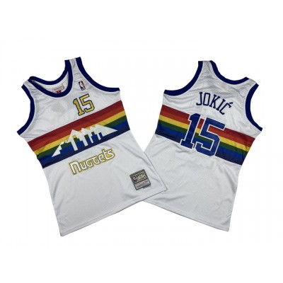 Maglia NBA 15 Jokic Nuggets Mitchell & Ness rainbow