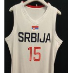 Maglia 15 Jokic Serbia Fiba Bianco