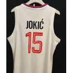 Maglia 15 Jokic Serbia Fiba Bianco