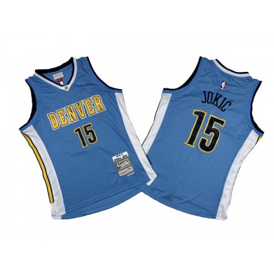 Maglia NBA 15 Nikola Jokic Denver Nuggets 2016-17 Mitchell & Ness Blu