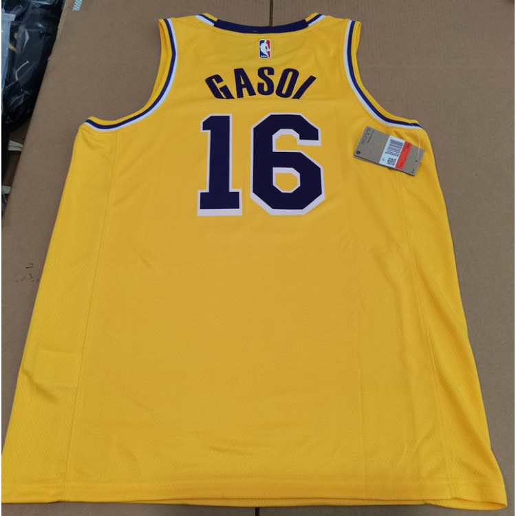 Maglia NBA 16 Gasol Lakers Giallo