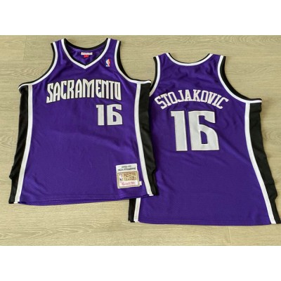 Maglia 16 Peja Stojakovic Sacramento Kings 2002-03 Viola