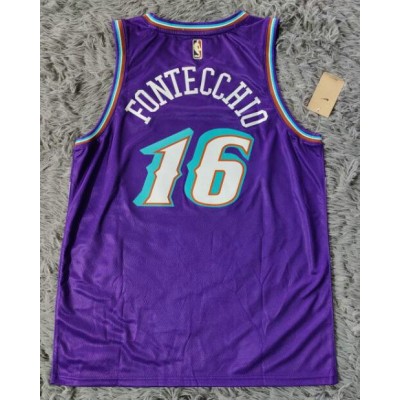 Maglia NBA 16 Simone Fontecchio Jazz Retro Viola