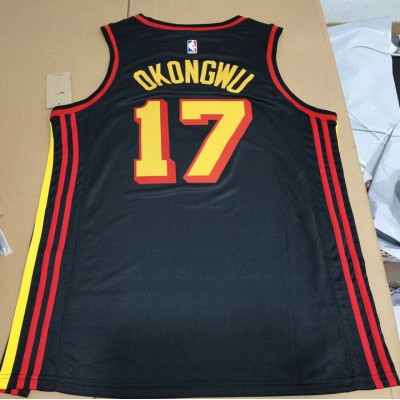 Maglia NBA 17 Okongwu Hawks Nero