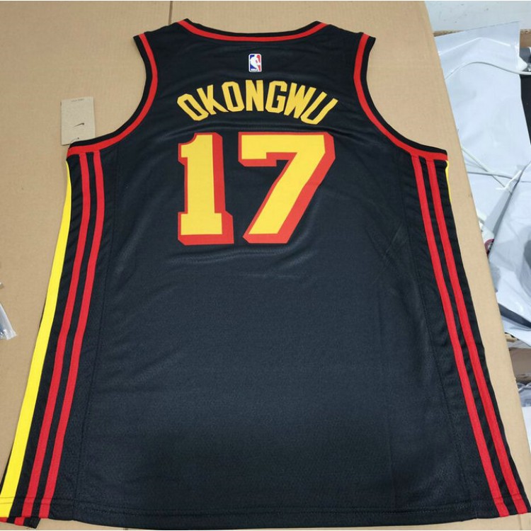 Maglia NBA 17 Okongwu Hawks Nero