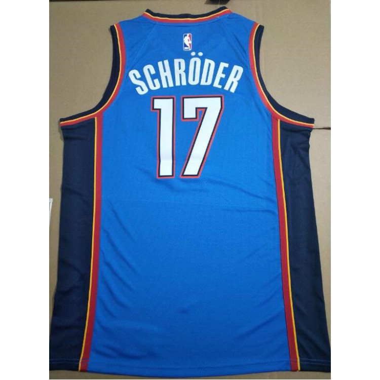 Maglia NBA 17 Schroder OkC Thunder 19-20 Season Blu Stampato