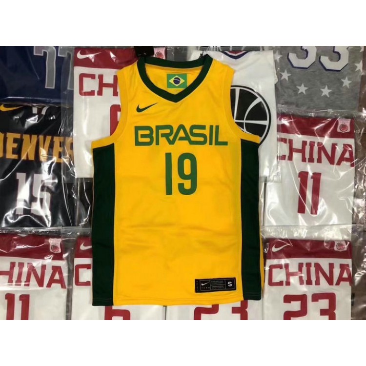 Maglia 19 Barbosa 2019 brazil fiba Giallo