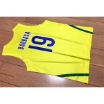 19 Barbosa Brazil Team 2016 FIBA Basketball World Cup Maglia Giallo Uomo